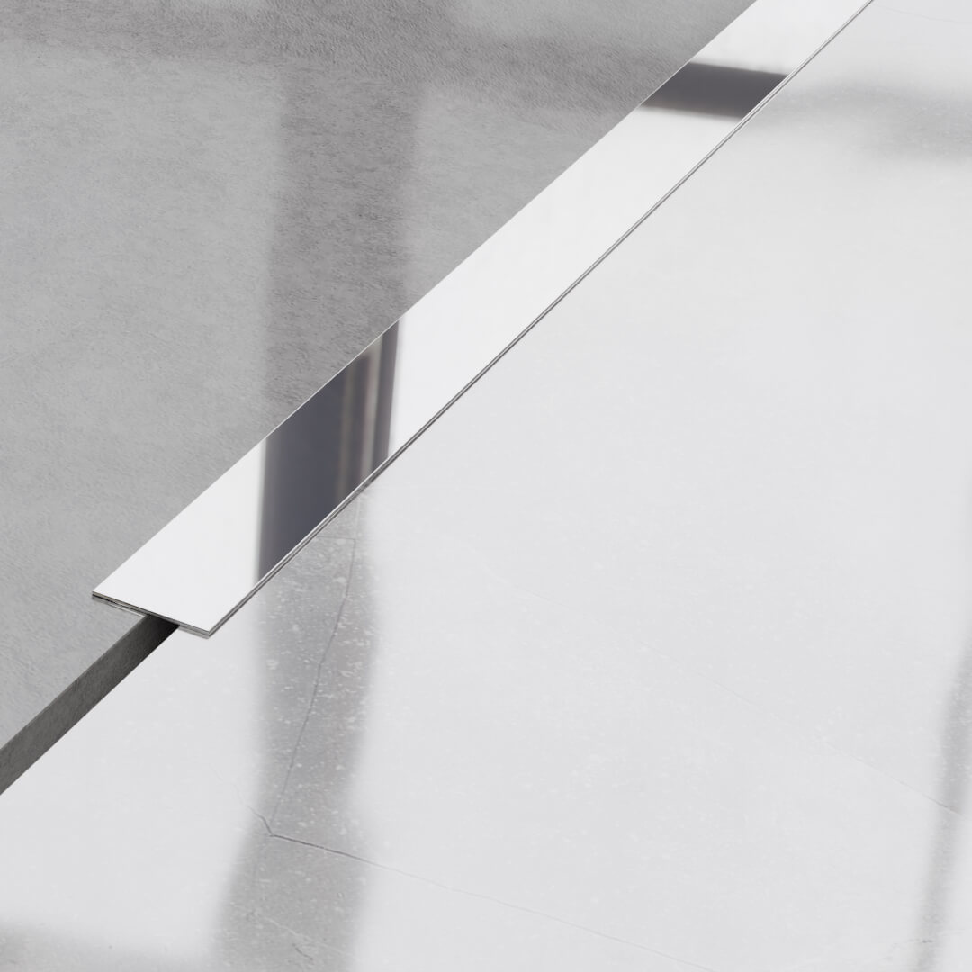 Metalowy płaskownik ozdobny stalowy srebrny błyszczący