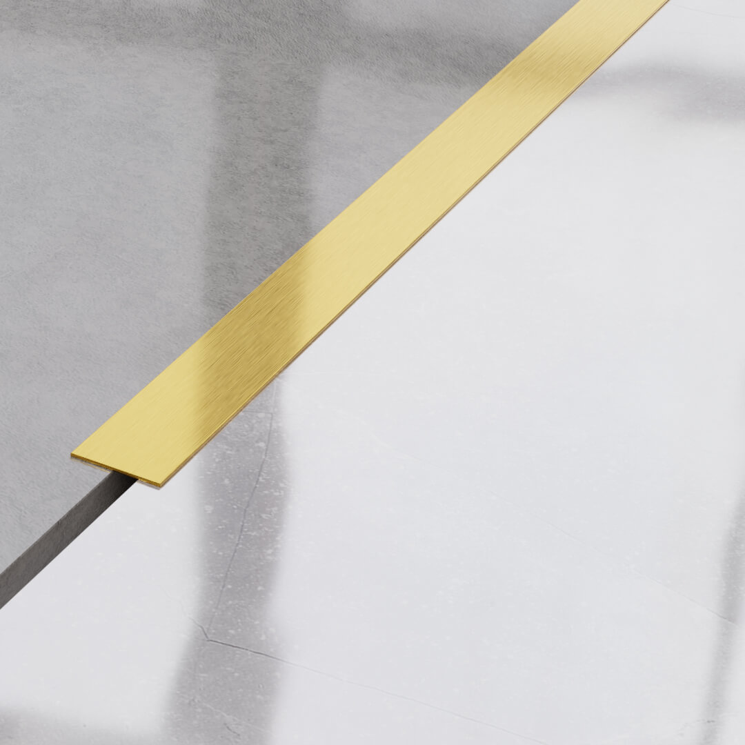 Płaskownik ozdobny stalowy złoty matowy